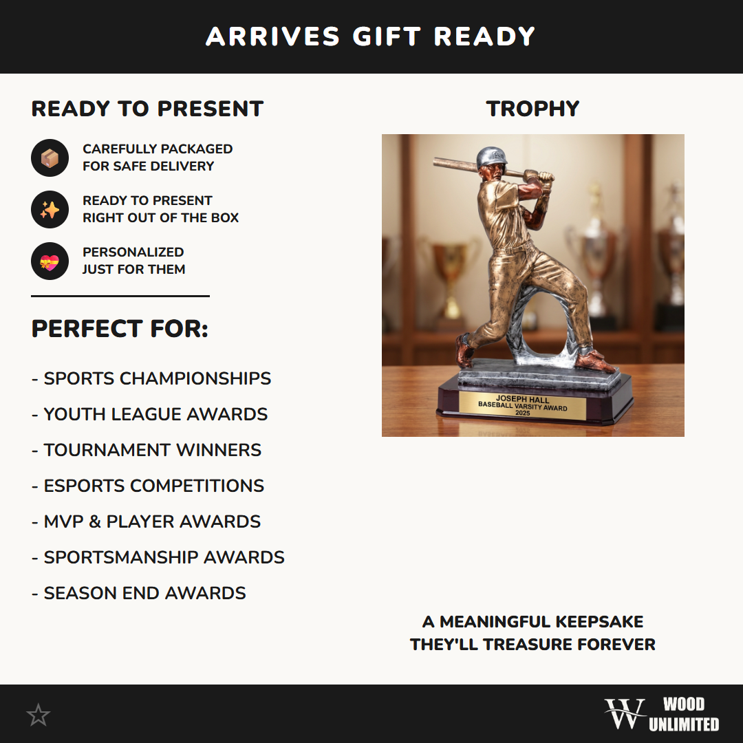 Baseball Award Trophy | Personalized | Custom Engraved | MVP Award | Baseball Gift | Team Award | All-Star | Batting Champion