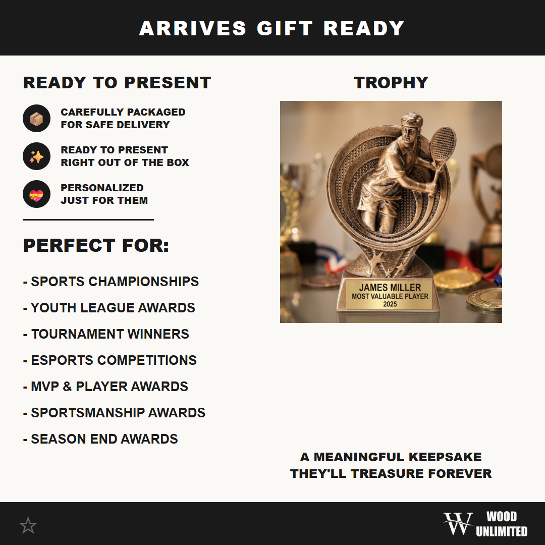 Personalized | Tennis Award | Custom Engraved | Tennis Trophy | Personalized Award | Engraved Gift | MVP Trophy | Coach Gift | Team Award