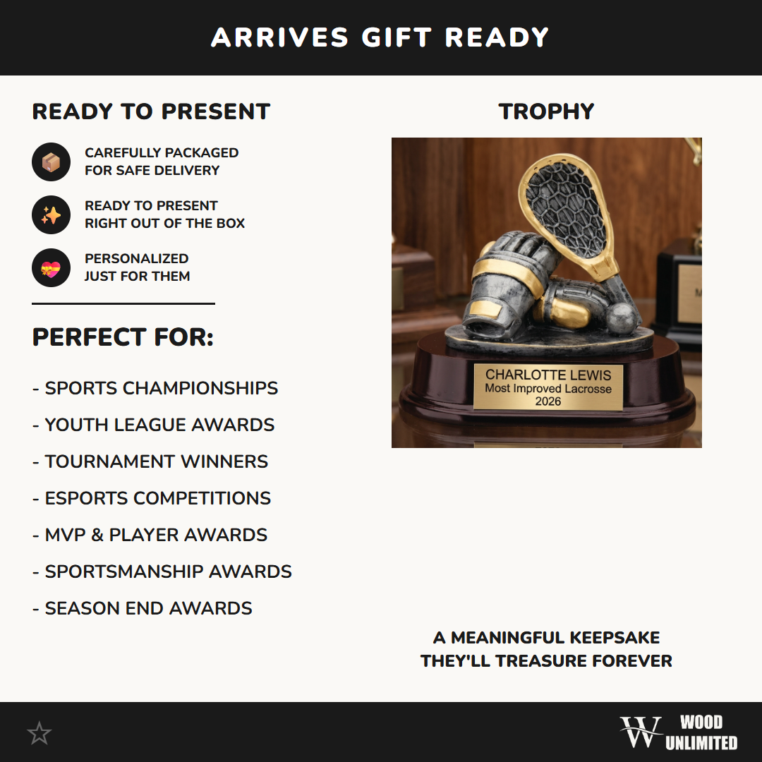Personalized | Lacrosse Award | Custom Engraved | Lacrosse Trophy | Custom Award | Engraved Gift | Player Recognition | Coach Gift