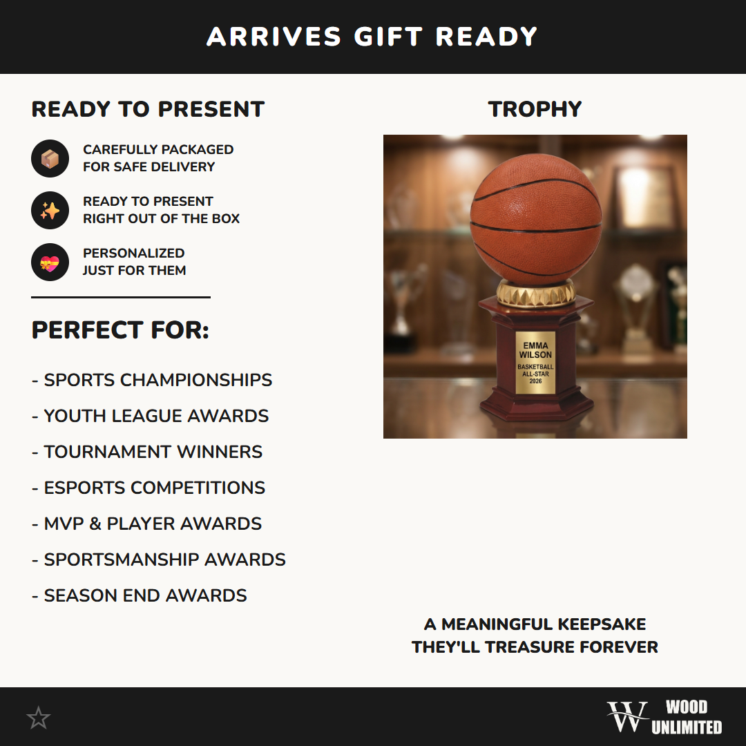 Personalized | Basketball Award | Custom Engraved | Basketball Trophy | Personalized Award | MVP Recognition | Team Gift | Youth League