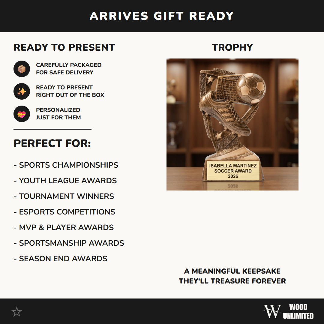 Personalized | Soccer Award | Custom Engraved | Personalized Soccer Trophy | Custom Soccer Award | Engraved Soccer | Youth Soccer