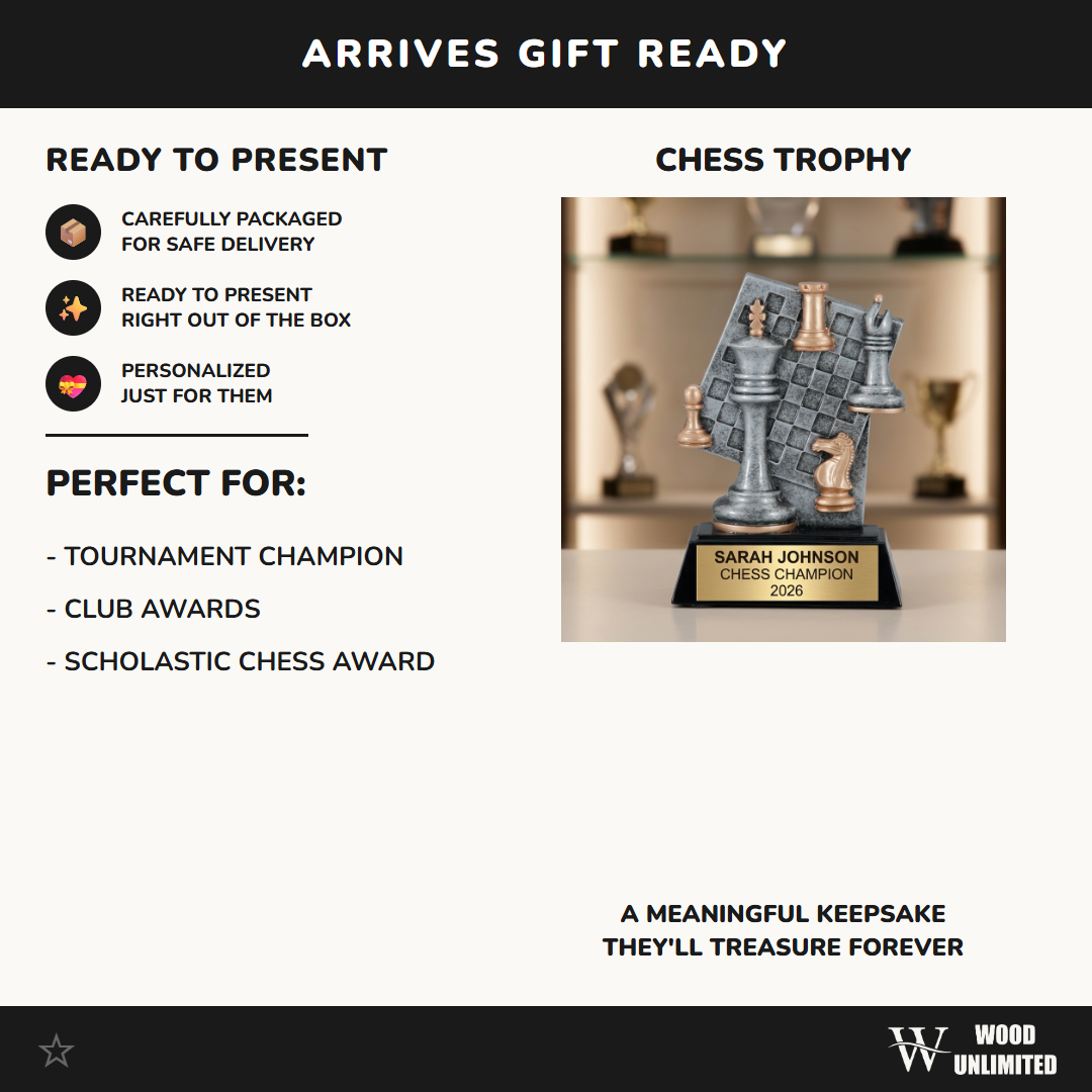 Personalized | Chess Award | Custom Engraved | Chess Trophy | Personalized Chess | Engraved Award | Tournament Trophy | Chess Club