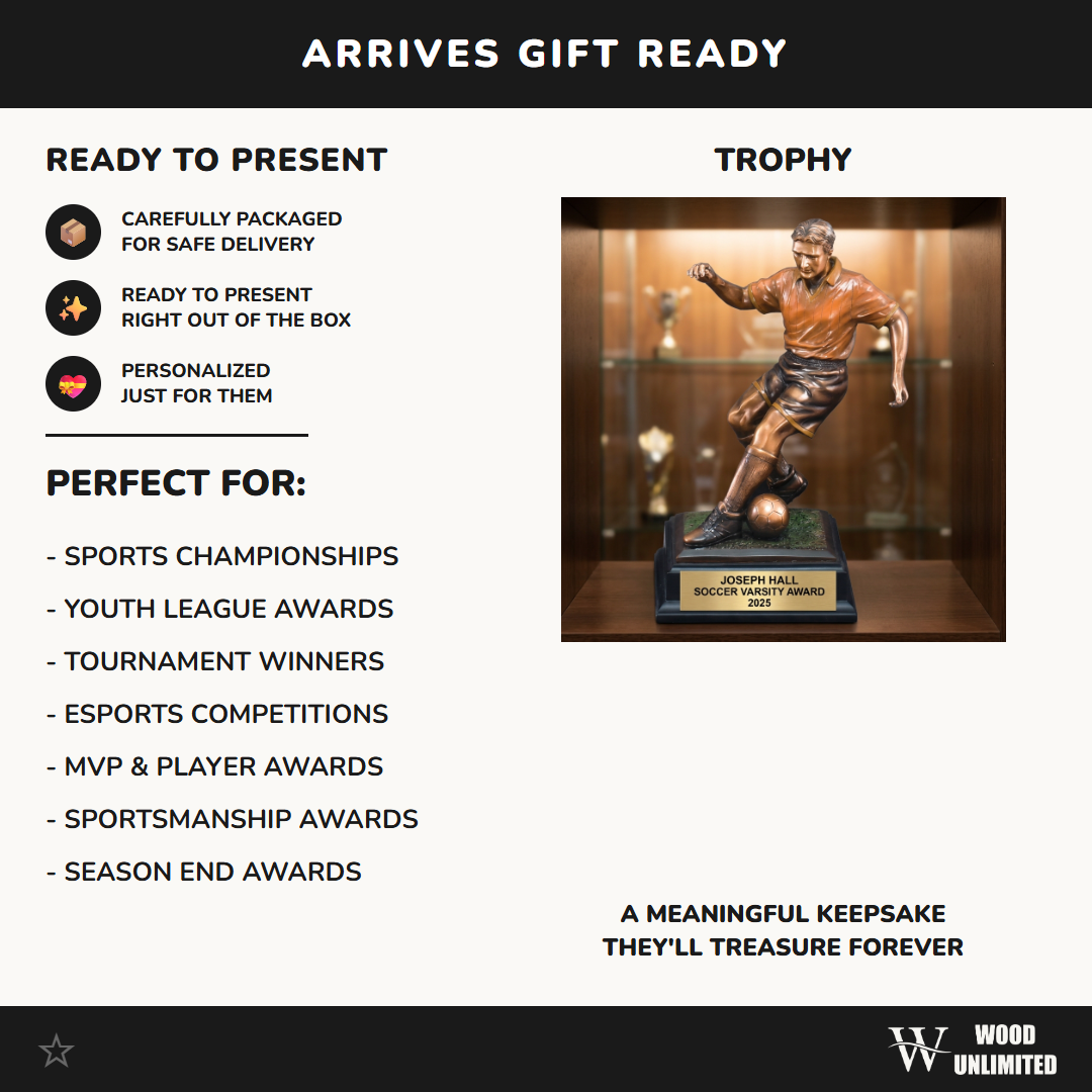 Personalized | Soccer Award | Custom Engraved | Soccer Trophy | Engraved Award | Custom Soccer | Player Gift | Team Award | Youth Soccer