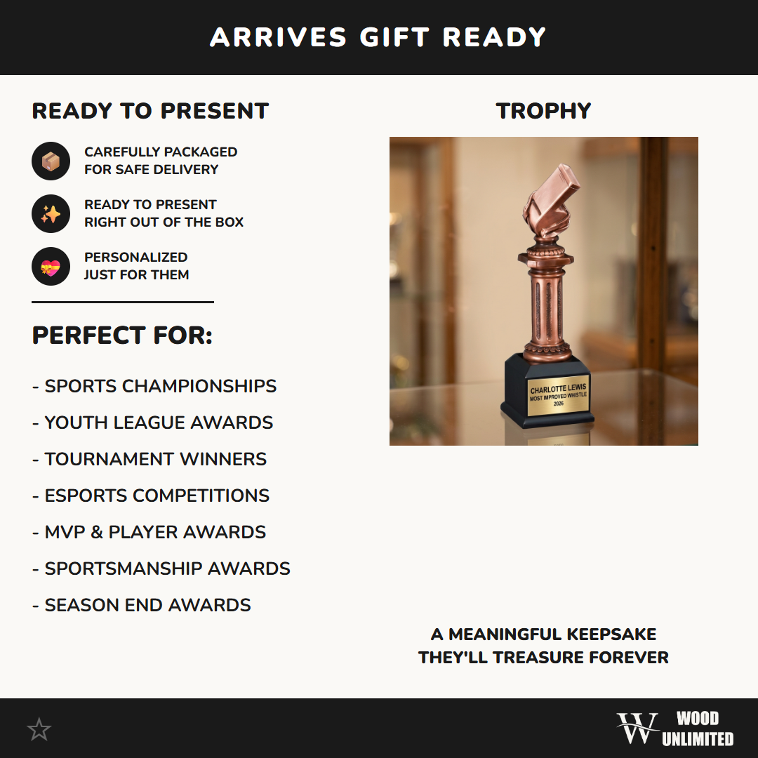 Personalized | Whistle Award | Custom Engraved | Coach Trophy | Referee Award | Whistle Engraved | Sports Official | PE Teacher