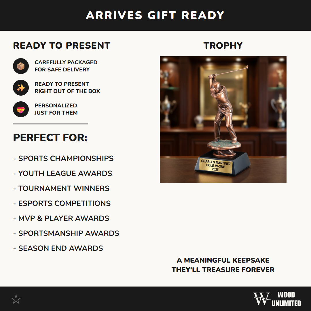 Personalized | Golf Award | Custom Engraved | Golf Trophy | Hole-in-One Award | Personalized Golfer | Engraved Gift | Tournament Prize