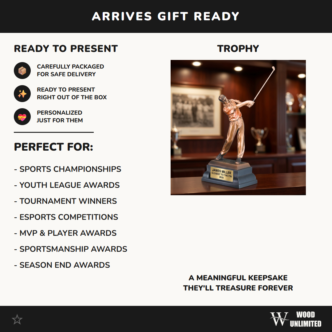 Personalized – 14" | Golf Award | Custom Engraved | Golf Trophy | Engraved Award | Personalized Golfer | Custom Golf | Tournament Prize