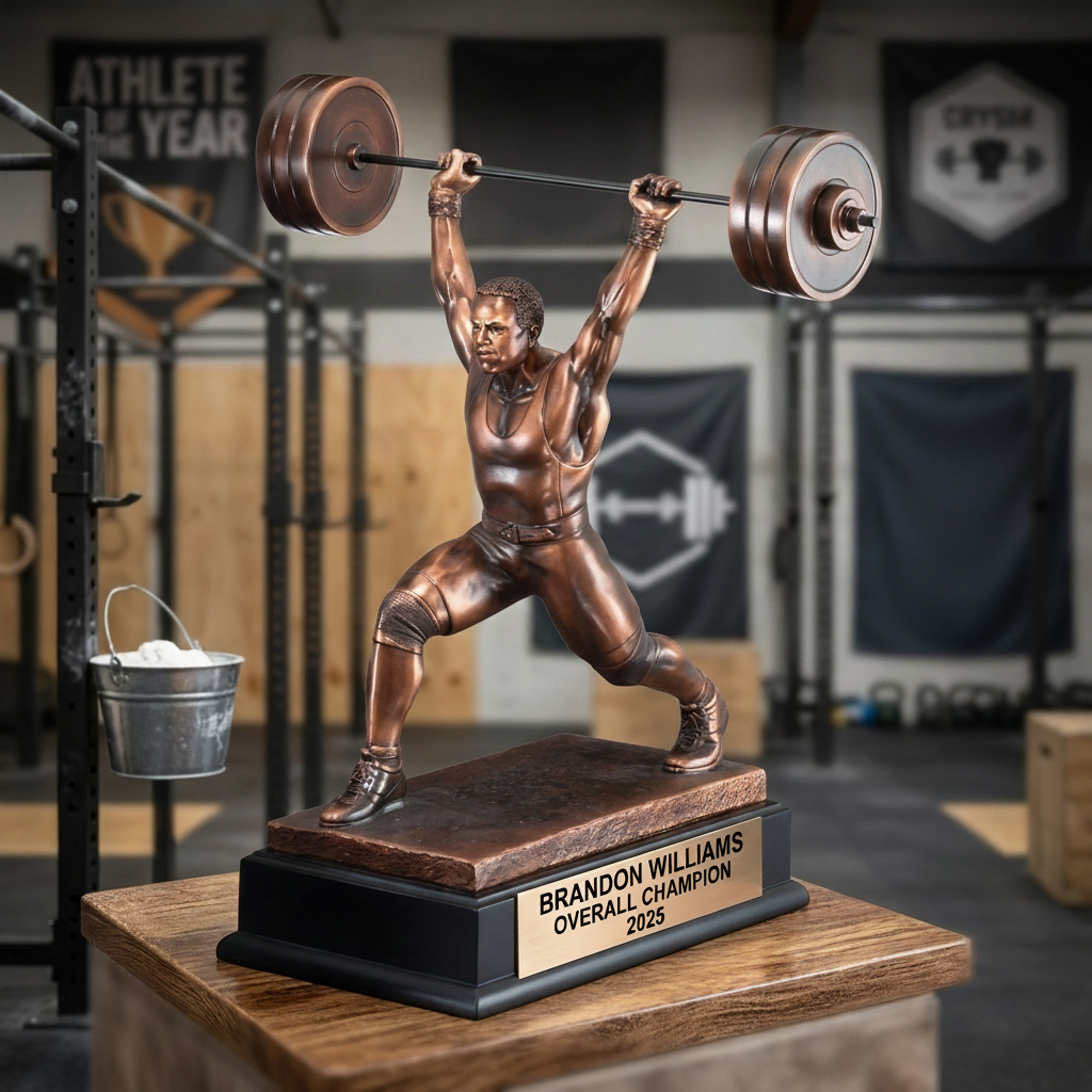 Weightlifting Award - Personalized Trophy - Custom Engraved Bodybuilding Gift - Gym Award