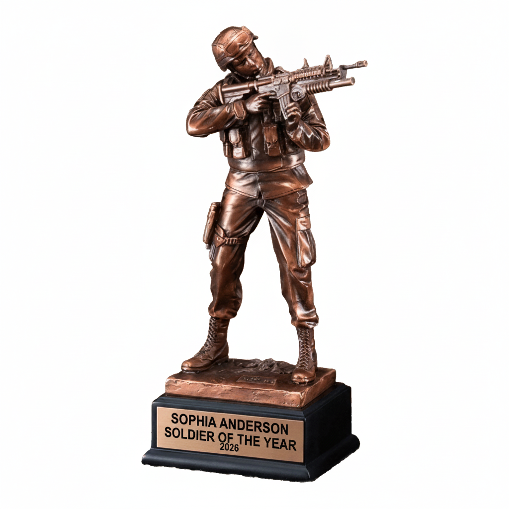 Military Award Trophy | Personalized | Custom Engraved | Retirement Gift | Service Recognition | Promotion | Veterans Day
