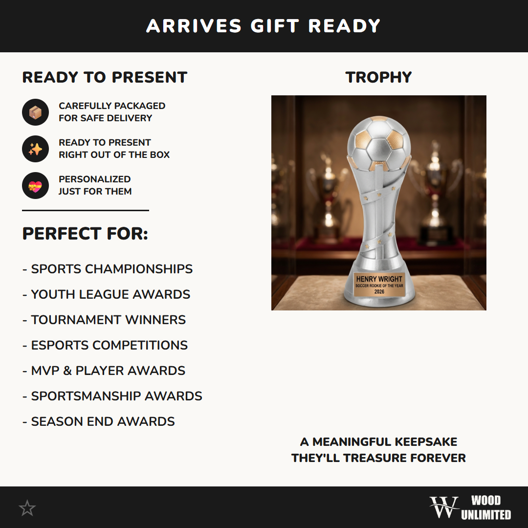 Soccer Trophy Award | Personalized | Custom Engraved | Soccer Gift | Team Awards | MVP Trophy | Soccer Coach Gift