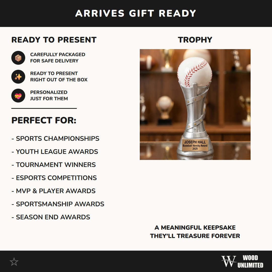Baseball Award Trophy | Personalized | Custom Engraved | Baseball MVP | Team Award | Youth League Trophy