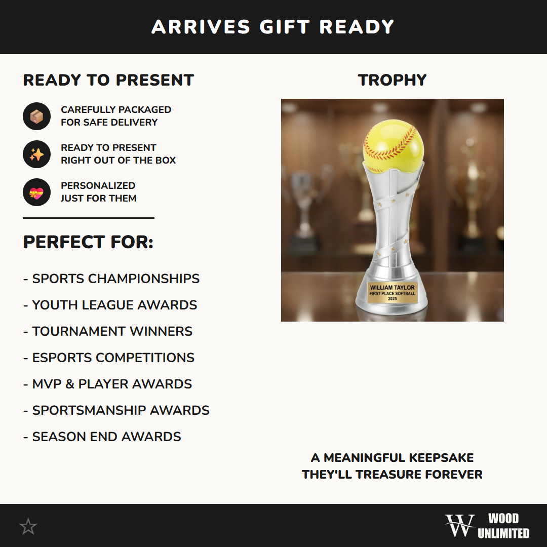 Personalized | Softball Award | Custom Engraved | Softball Trophy | Team Award | MVP Gift | Coach Appreciation | Youth League