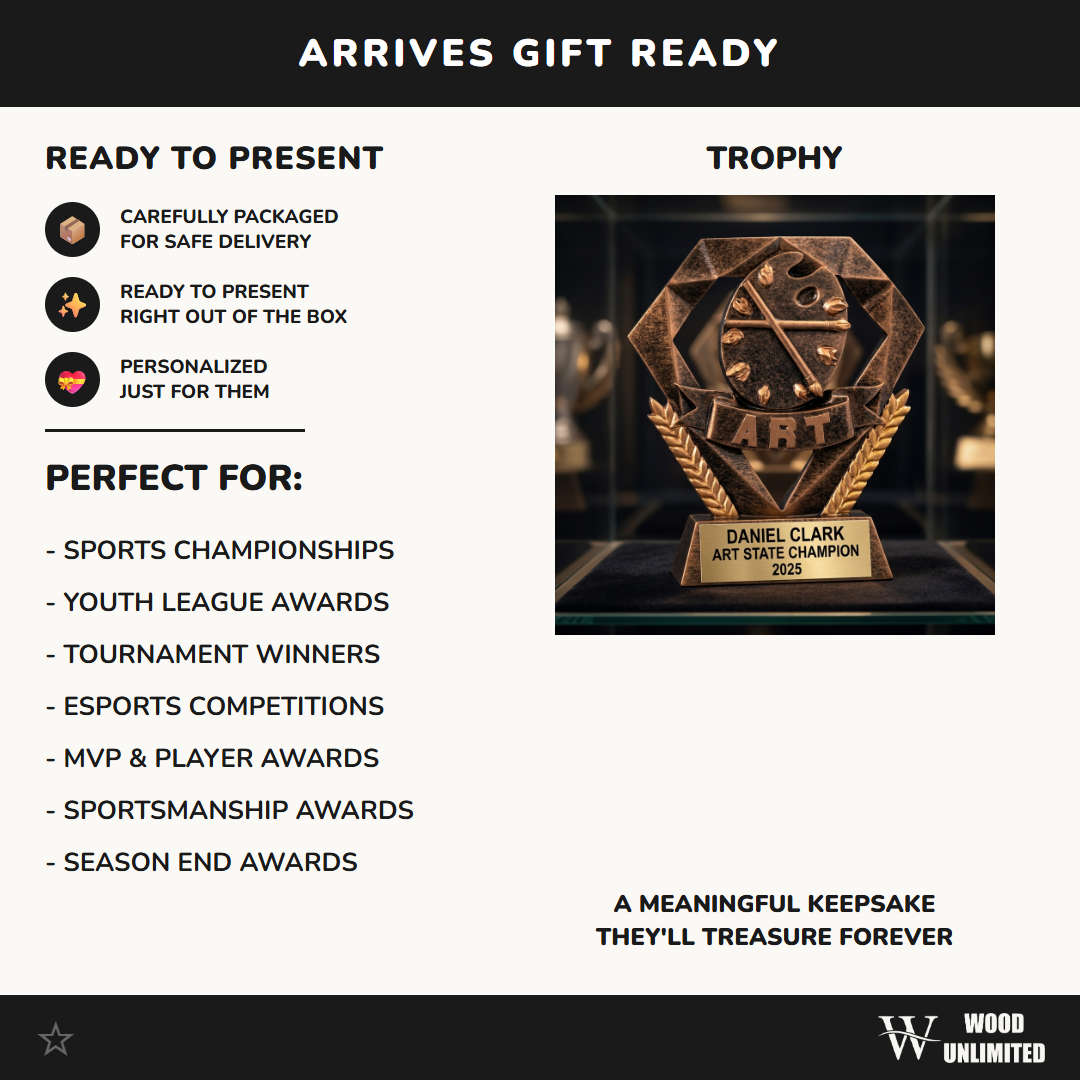 Personalized | Art Award | Custom Engraved | Art Trophy | Artist Award | Art Competition | Student Award | Teacher Gift | Creative Award