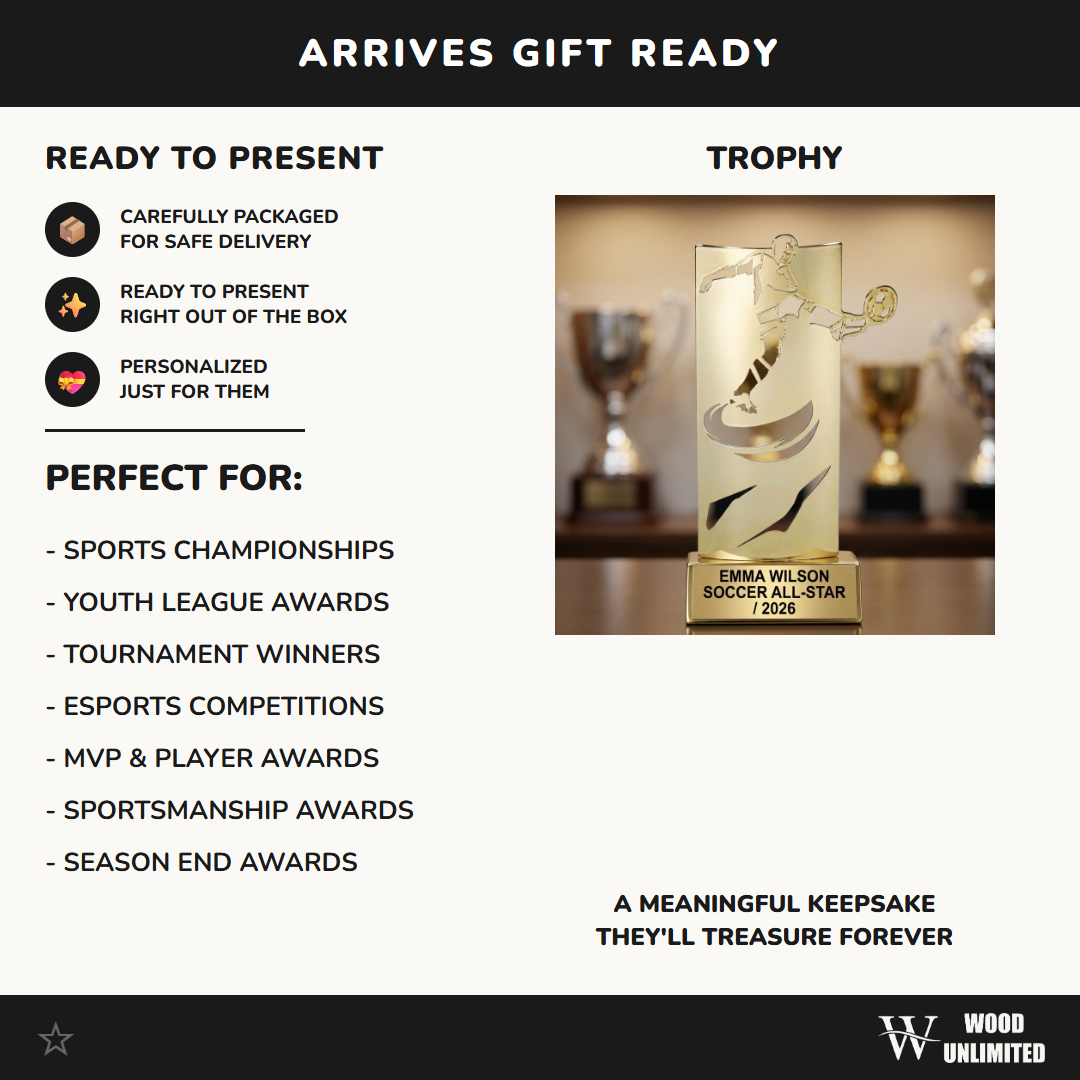 Personalized | Soccer Award | Custom Engraved | Soccer Trophy | Personalized Award | Youth Soccer | Team Recognition | MVP Award