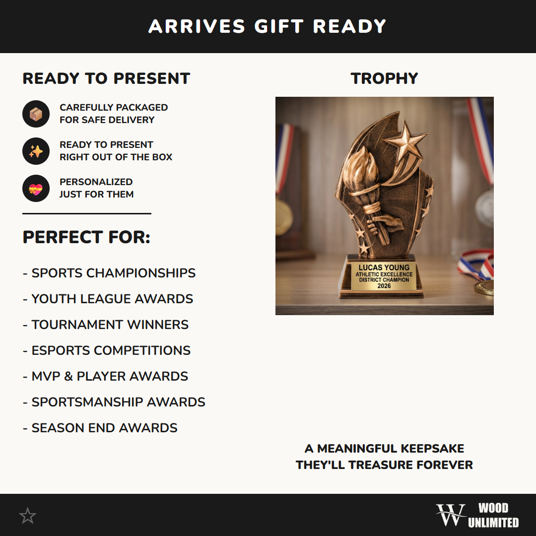 Personalized | Athletic Excellence Award | Custom Engraved | Personalized Trophy | Engraved Award | Achievement Trophy | Sports Award