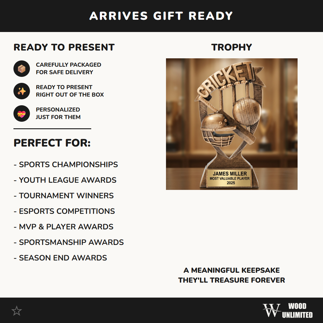 Personalized | Cricket Award | Custom Engraved | Cricket Trophy | Personalized Cricket Award | Engraved Cricket | MVP Trophy