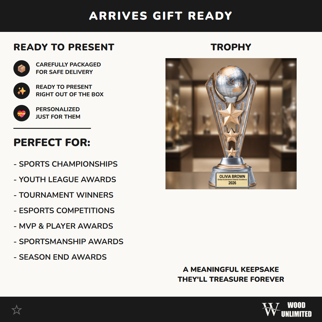 Personalized World Globe Achievement Award - Corporate & Academic Recognition