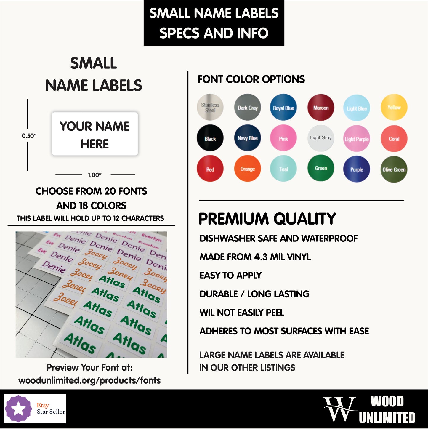Personalized Back to School Name Labels, Waterproof Name Stickers, Customized Labels for School!