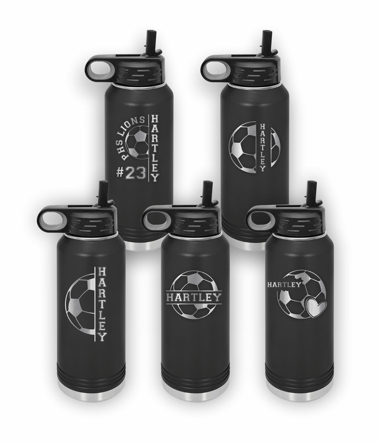 Personalized Soccer Water Bottles, Custom Water Bottles for Soccer Teams, Soccer Coach Bottles, Soccer Player Gift,