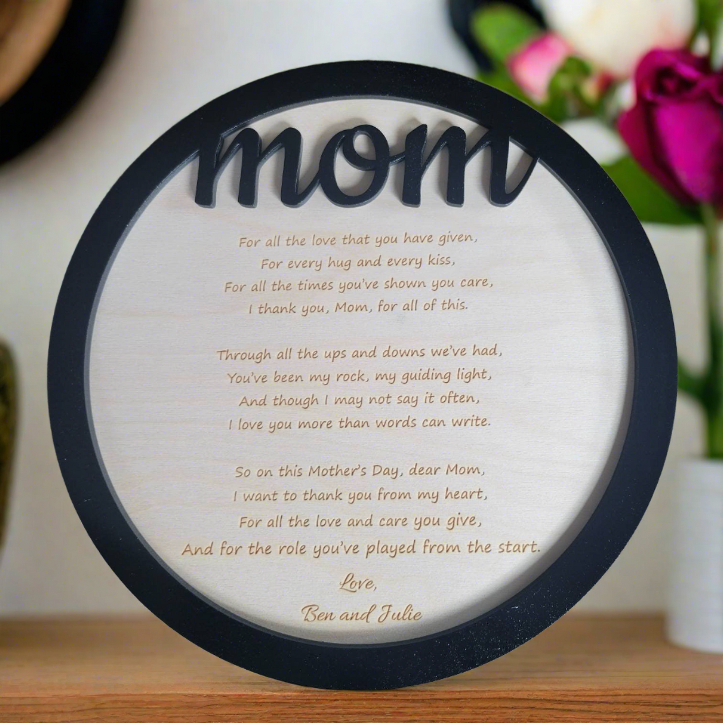 Mother's Day Gift - Plaque Bundle - Lightburn - Omtech - CO2 Lasers File - Glowforge file | Instant Download