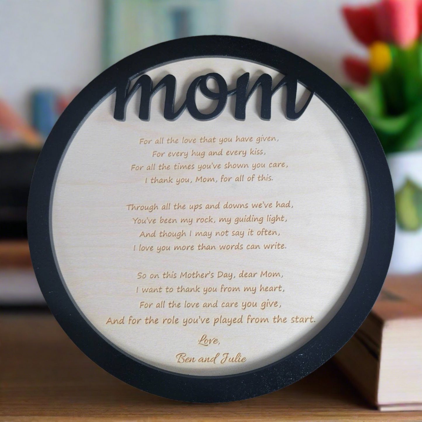 Mother's Day Gift - Plaque Bundle - Lightburn - Omtech - CO2 Lasers File - Glowforge file | Instant Download