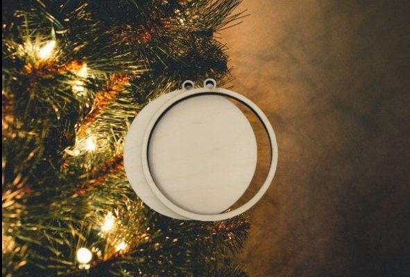 Christmas Ornament SVG - Christmas Ornament Laser Ready Blank - Glowforge Ready, Lightburn, Omtech - Wood Unlimited#