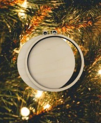 Christmas Ornament SVG - Christmas Ornament Laser Ready Blank - Glowforge Ready, Lightburn, Omtech - Wood Unlimited#