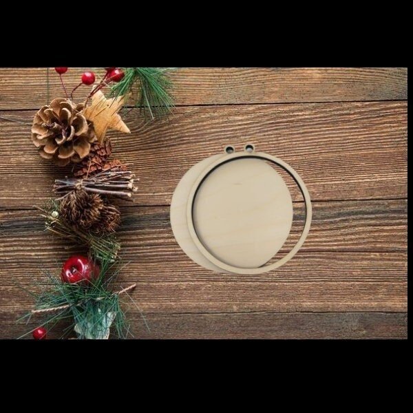Christmas Ornament SVG - Christmas Ornament Laser Ready Blank - Glowforge Ready, Lightburn, Omtech - Wood Unlimited#