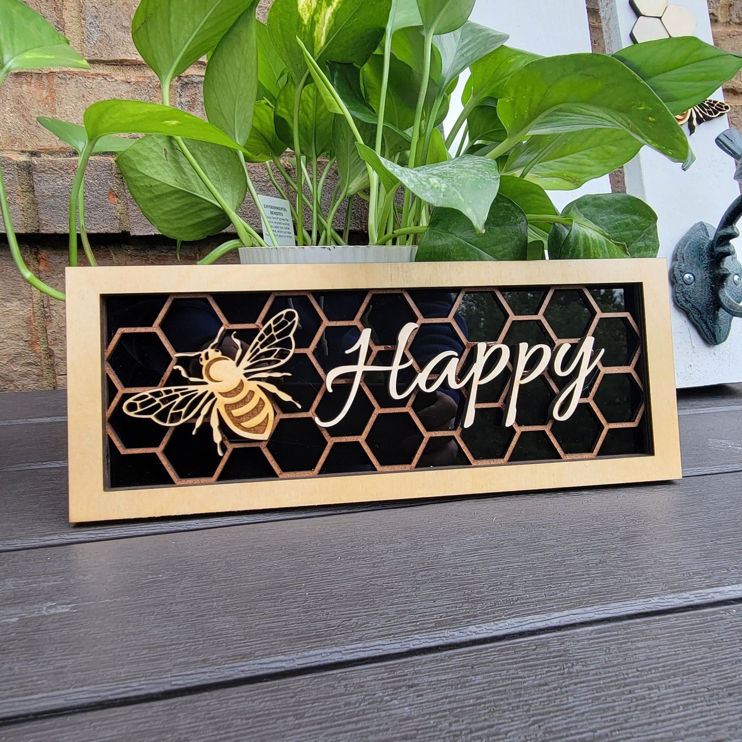 Digital File Bundle for Laser Cutters - SVG, AI, Lightburn, PDF - Glowforge Ready - Honeycomb and Bee - Wood Unlimited#