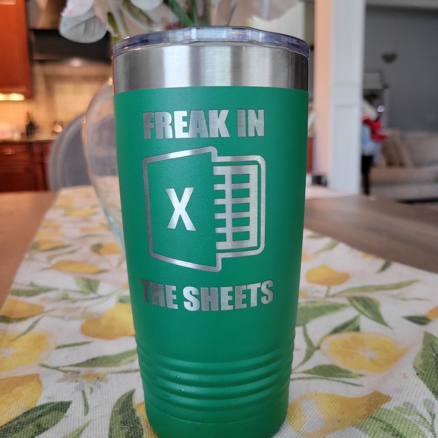 Freak in the Sheets Tumbler, Microsoft Excel Insulated Tumbler, Engraved 20oz Insulated Tumbler - Wood Unlimited#