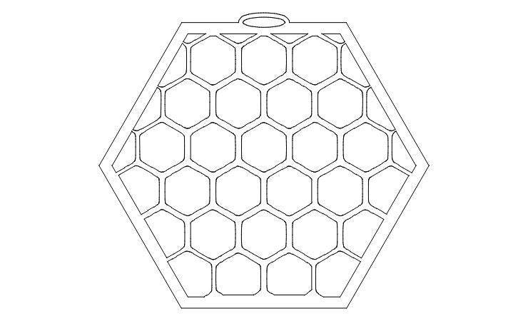Honeycomb and Bee - Digital File Bundle for Laser Cutters - SVG, AI, Lightburn, PDF - Glowforge Ready - Wood Unlimited#