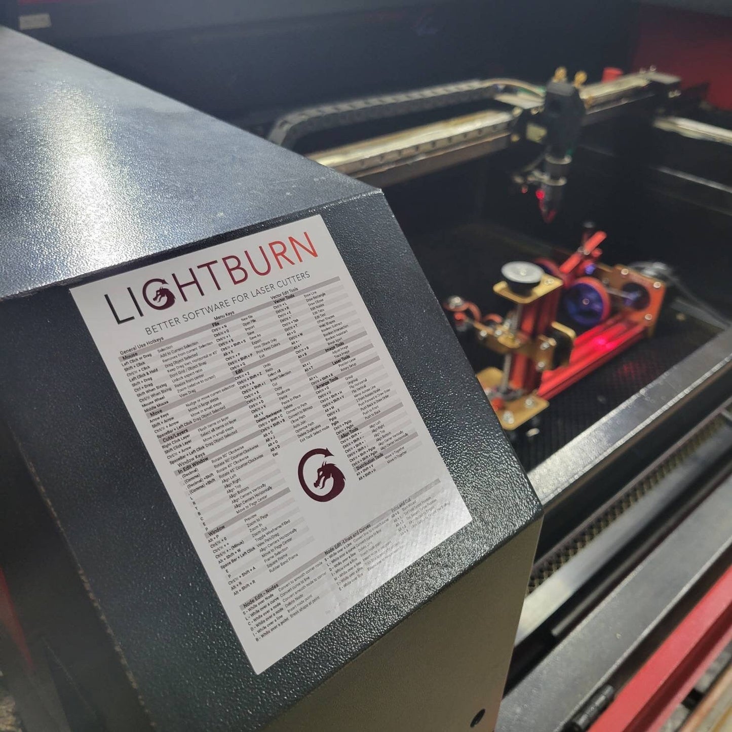 Lightburn Shortcut Adhesive Label - Multiple Sizes Available - Lightburn Hotkeys - Wood Unlimited#