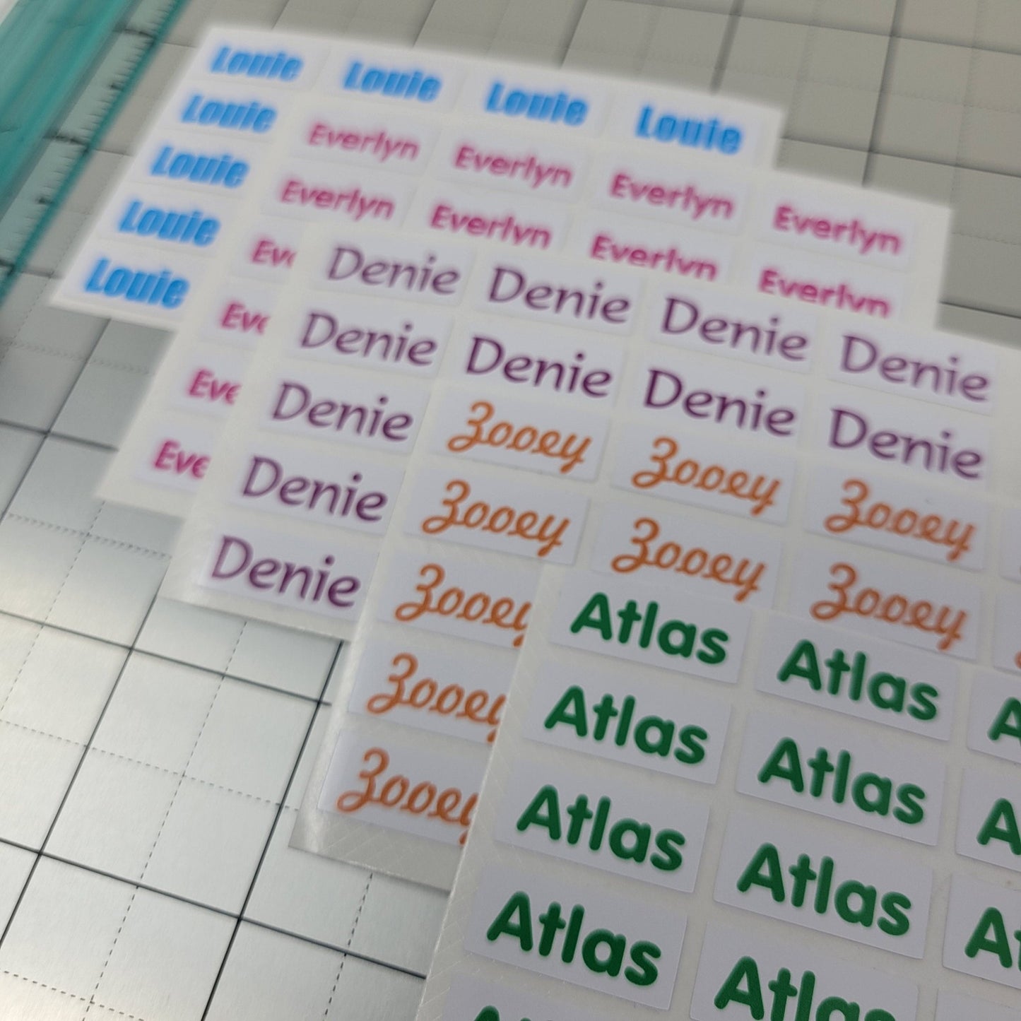 LONG NAME LABELS, Full Color Name Stickers, Daycare Labels School stickers Full Color Labels, Waterproof Name Labels, Personalized Labels - Wood Unlimited#