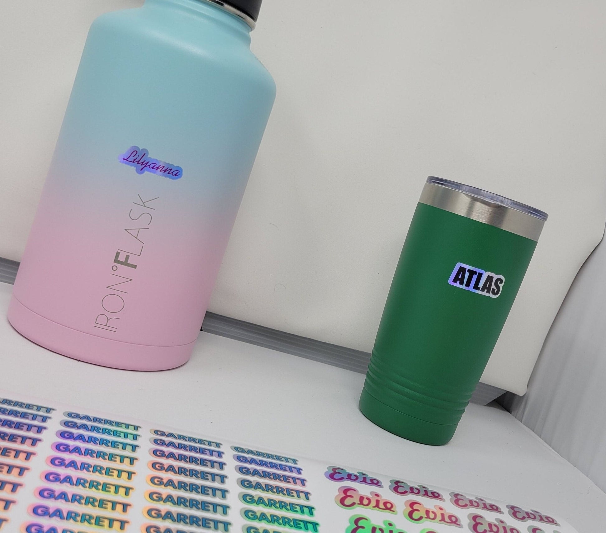 LONG NAME LABELS, Holographic Name Stickers, Daycare Labels, School stickers, Full Color Labels, Waterproof Name Labels, Personalized Labels - Wood Unlimited#