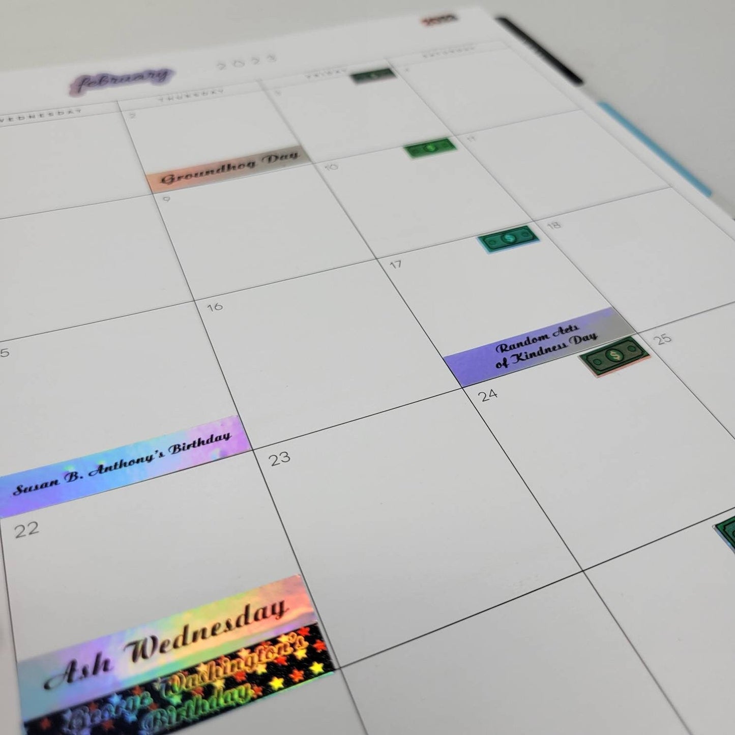 Payday Planner Stickers, Holographic Sheet Stickers For Planners, Full Color Labels, Waterproof Name Labels, Personalized Labels - Wood Unlimited#