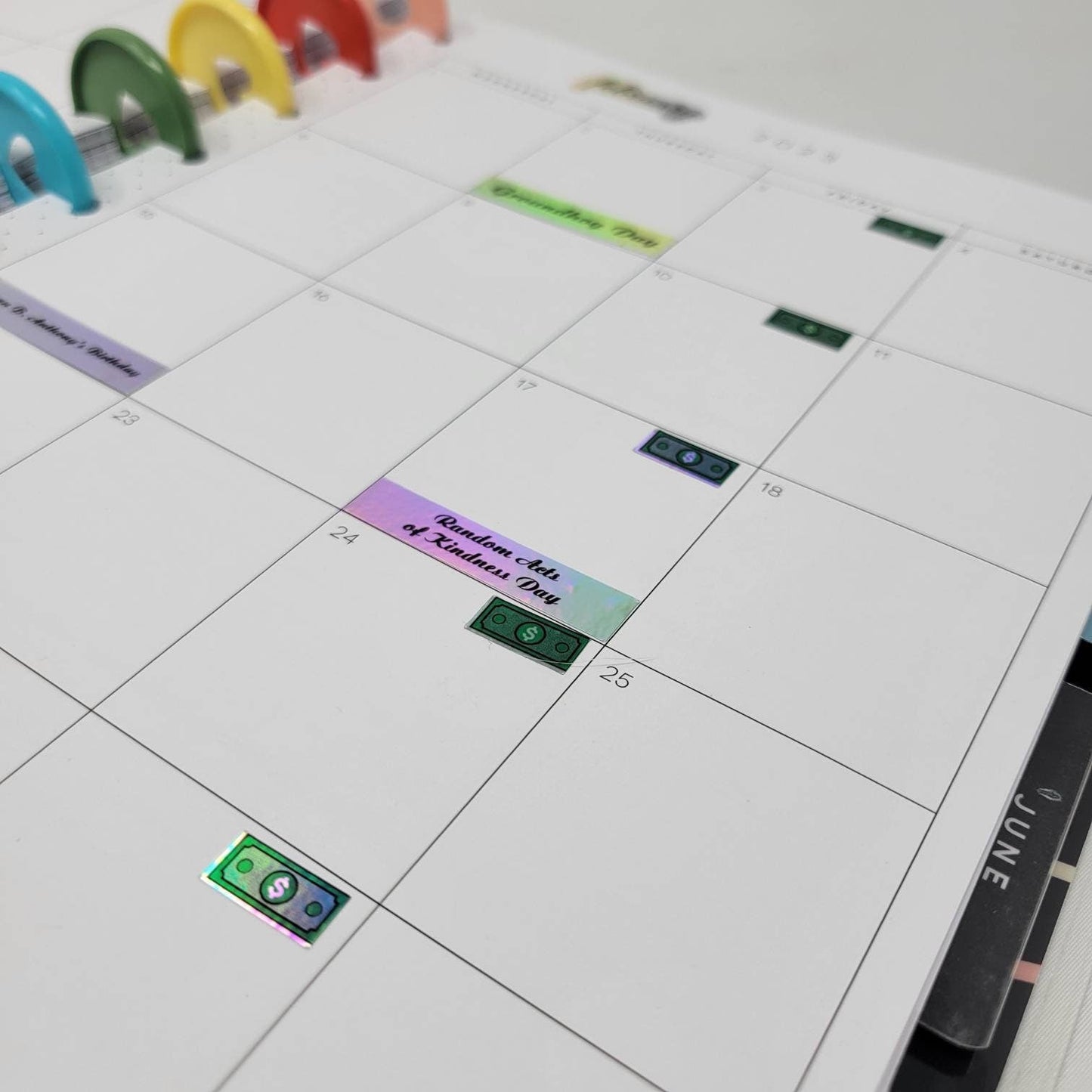 Payday Planner Stickers, Holographic Sheet Stickers For Planners, Full Color Labels, Waterproof Name Labels, Personalized Labels - Wood Unlimited#