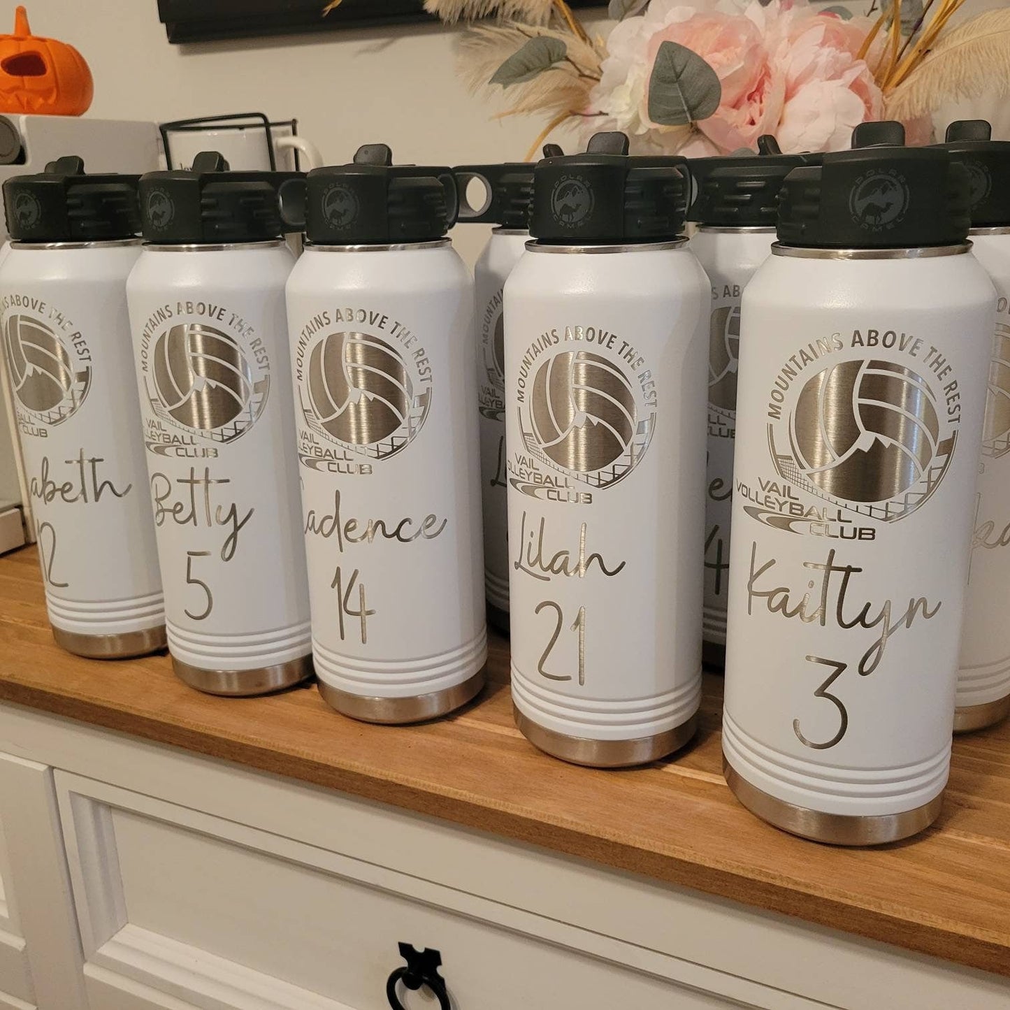 Personalized 32oz Stainless Steel Water Bottle with Straw - Ideal for Sports & Outdoor Activities - Wood Unlimited#