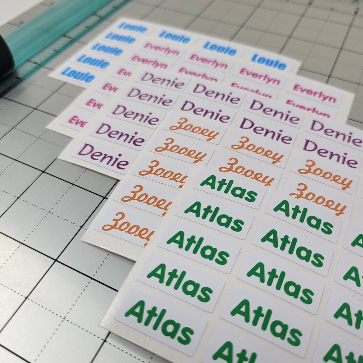 SMALL NAME LABELS, Full Color Name Stickers, Daycare Labels School stickers Full Color Labels, Waterproof Name Labels, Personalized Labels - Wood Unlimited#