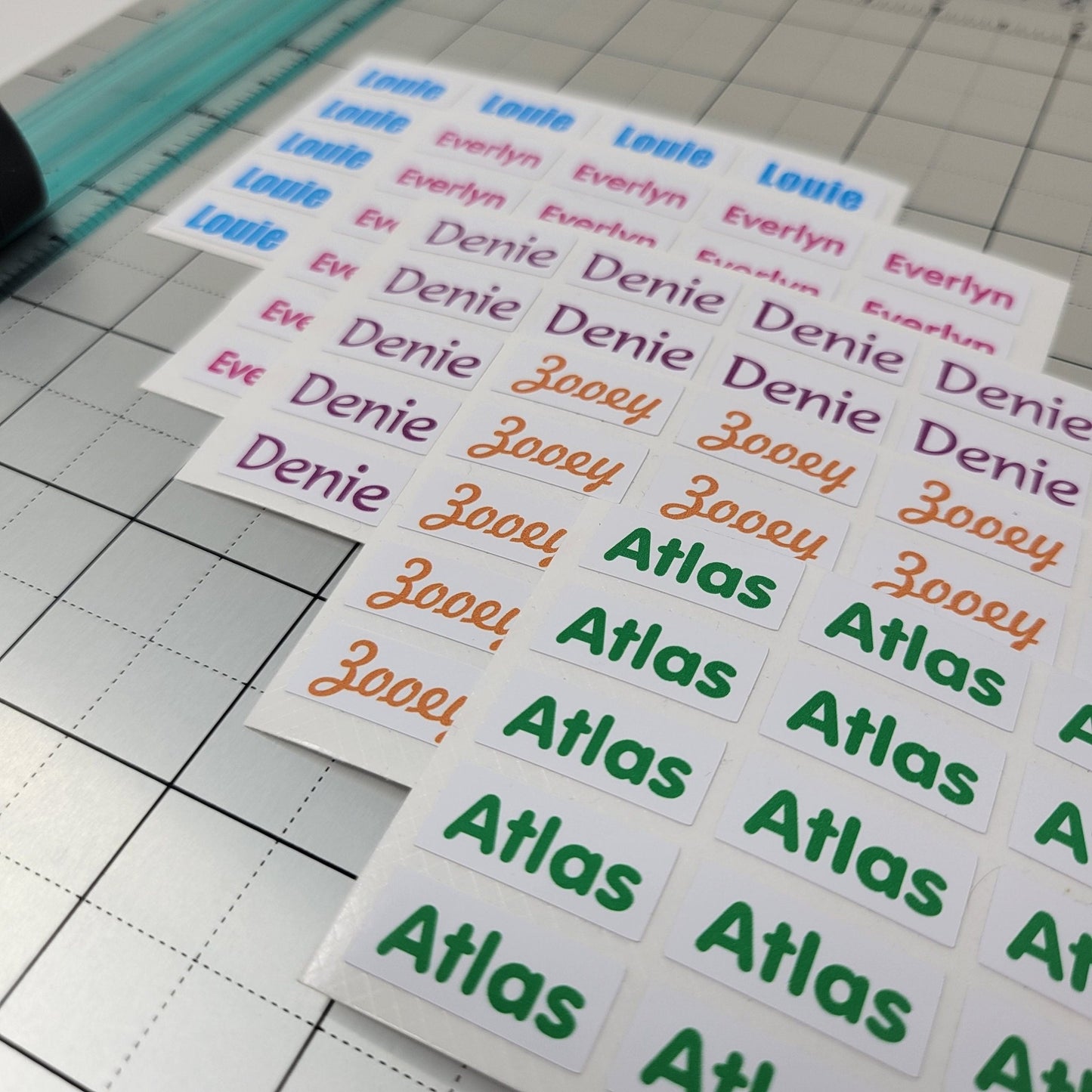 SMALL NAME LABELS, Full Color Name Stickers, Daycare Labels School stickers Full Color Labels, Waterproof Name Labels, Personalized Labels - Wood Unlimited#