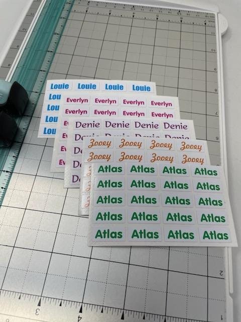 SMALL NAME LABELS, Full Color Name Stickers, Daycare Labels School stickers Full Color Labels, Waterproof Name Labels, Personalized Labels - Wood Unlimited#