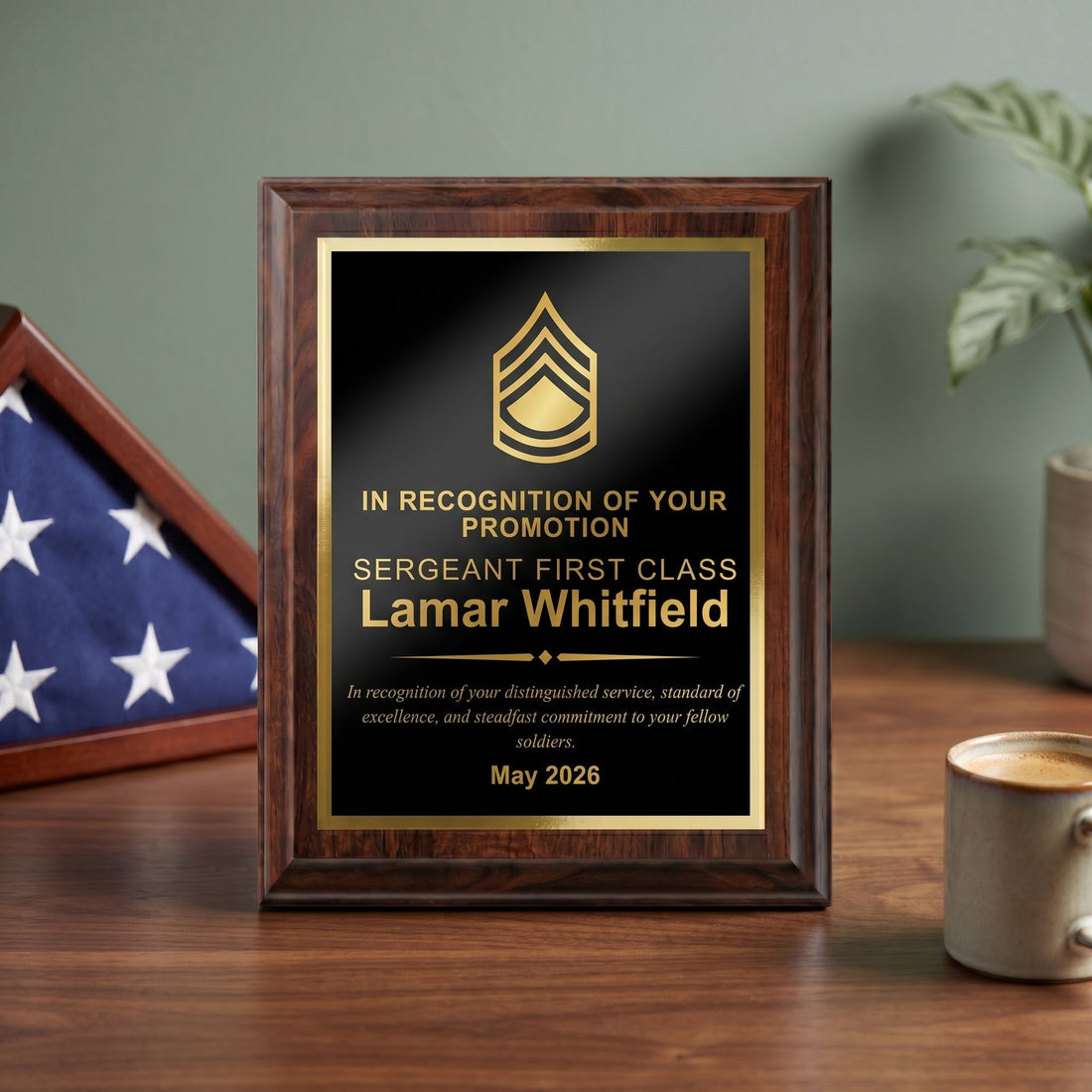 What to Engrave on a Major Promotion Plaque (Army, Air Force, Marine Corps, Space Force)