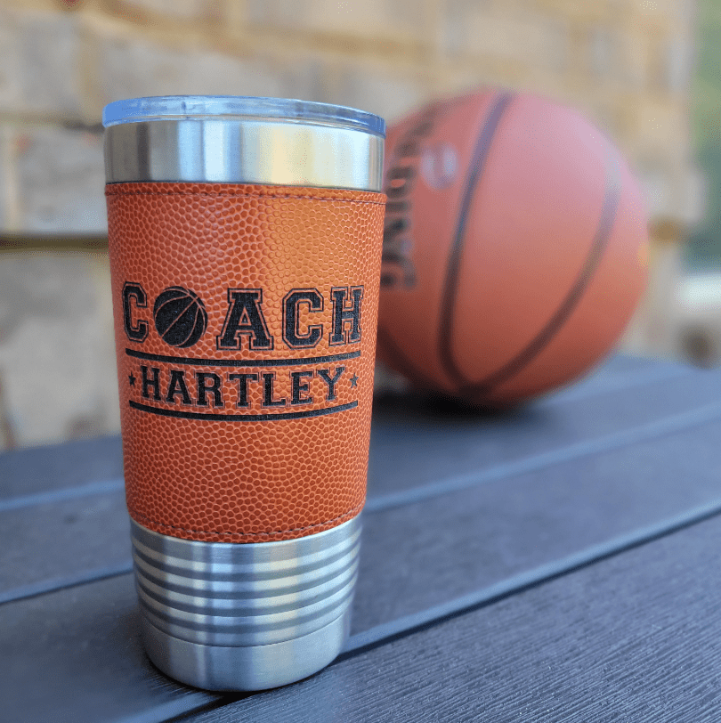 Personalized Basketball Drink Tumbler: Slam Dunk Gift for Your Coach! - Wood Unlimited