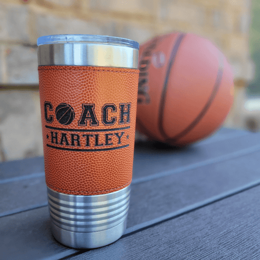 Personalized Basketball Drink Tumbler: Slam Dunk Gift for Your Coach! - Wood Unlimited