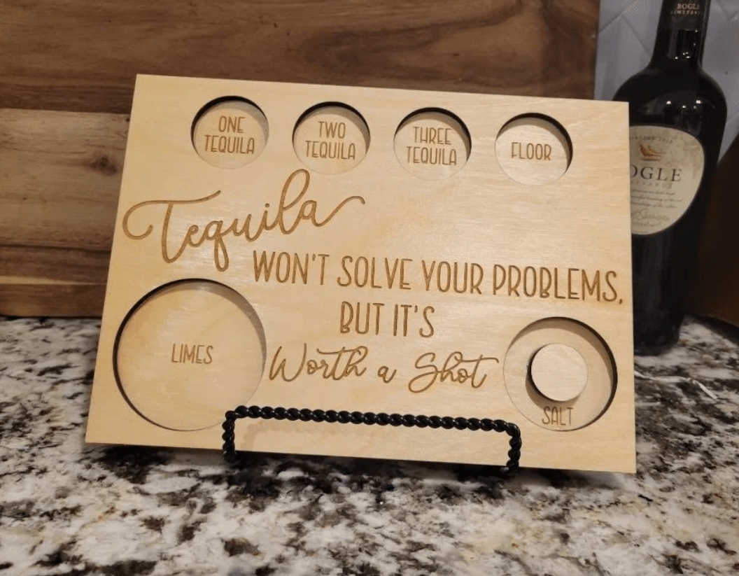 Spice Up Your Parties with the Ultimate Tequila Shot Flight Board! - Wood Unlimited