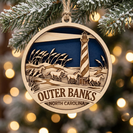 Engraved Outer Banks keepsake ornament — Outer Banks wholesale gifts for gift shops