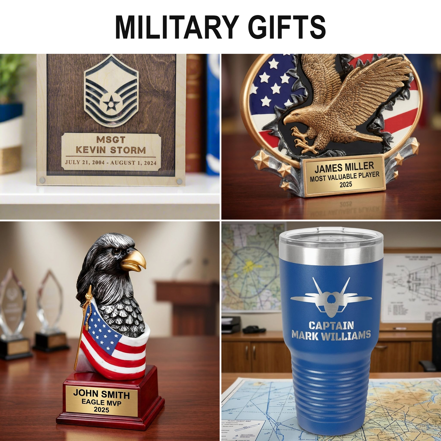 Military gifts and awards — real product photos