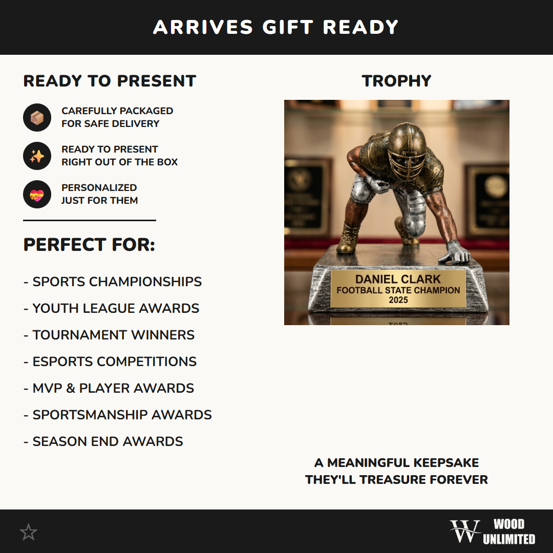 Football Trophy Award | Personalized | Custom Engraved | Football Award | Gift for Football Player | Football Team Trophy | Football Coach Gift