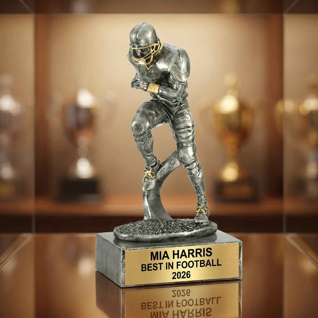 Football Award Trophy | Personalized | Custom Engraved | Football Gift | Player Recognition | Team Award | End of Season Trophy - View 1