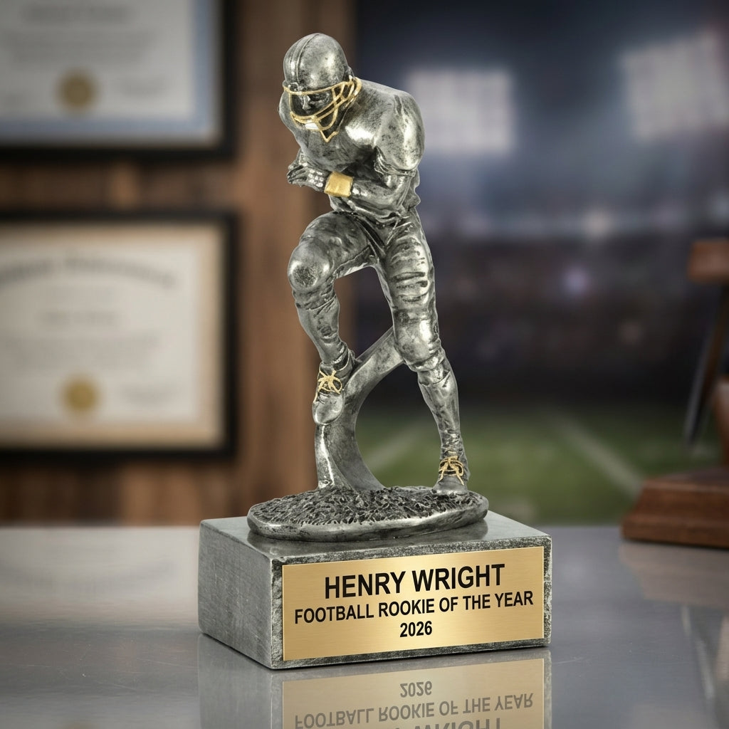 Football Award Trophy | Personalized | Custom Engraved | Football Gift | Player Recognition | Team Award | End of Season Trophy - View 3