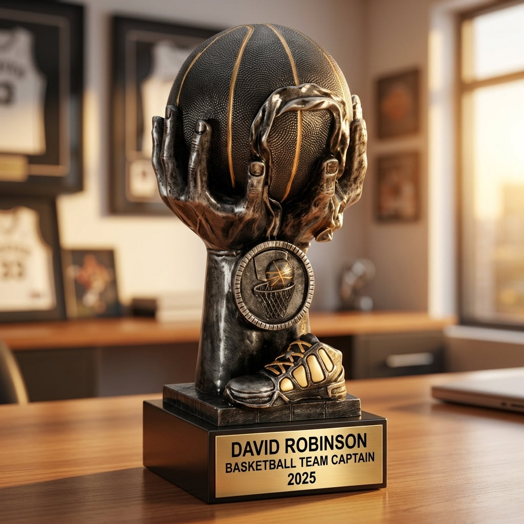Basketball Award Trophy | Personalized | Custom Engraved | Basketball Gift | Team Award | Player Recognition - View 5