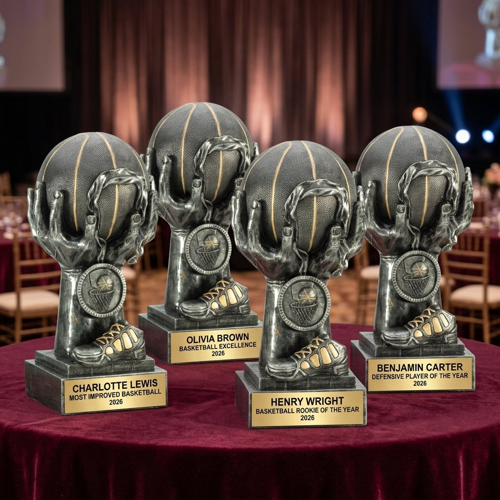Basketball Award Trophy | Personalized | Custom Engraved | Basketball Gift | Team Award | Player Recognition - View 6